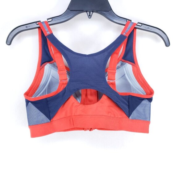 Champion Sports Bra Size 34B Red Blue Racerback Full Support High/Medium Impact - Picture 4 of 7